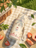 Cute Dog Kids Insulated Water Bottle - Leakproof Thermos front view