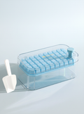 Ice Cube Tray with Lid and Press Release - Easy Pop Silicone Ice Maker front view