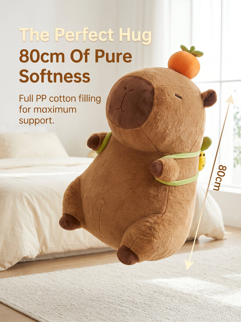 Super Soft Stuffed Animal Hug Pillow - Perfect Gift for Kids side view