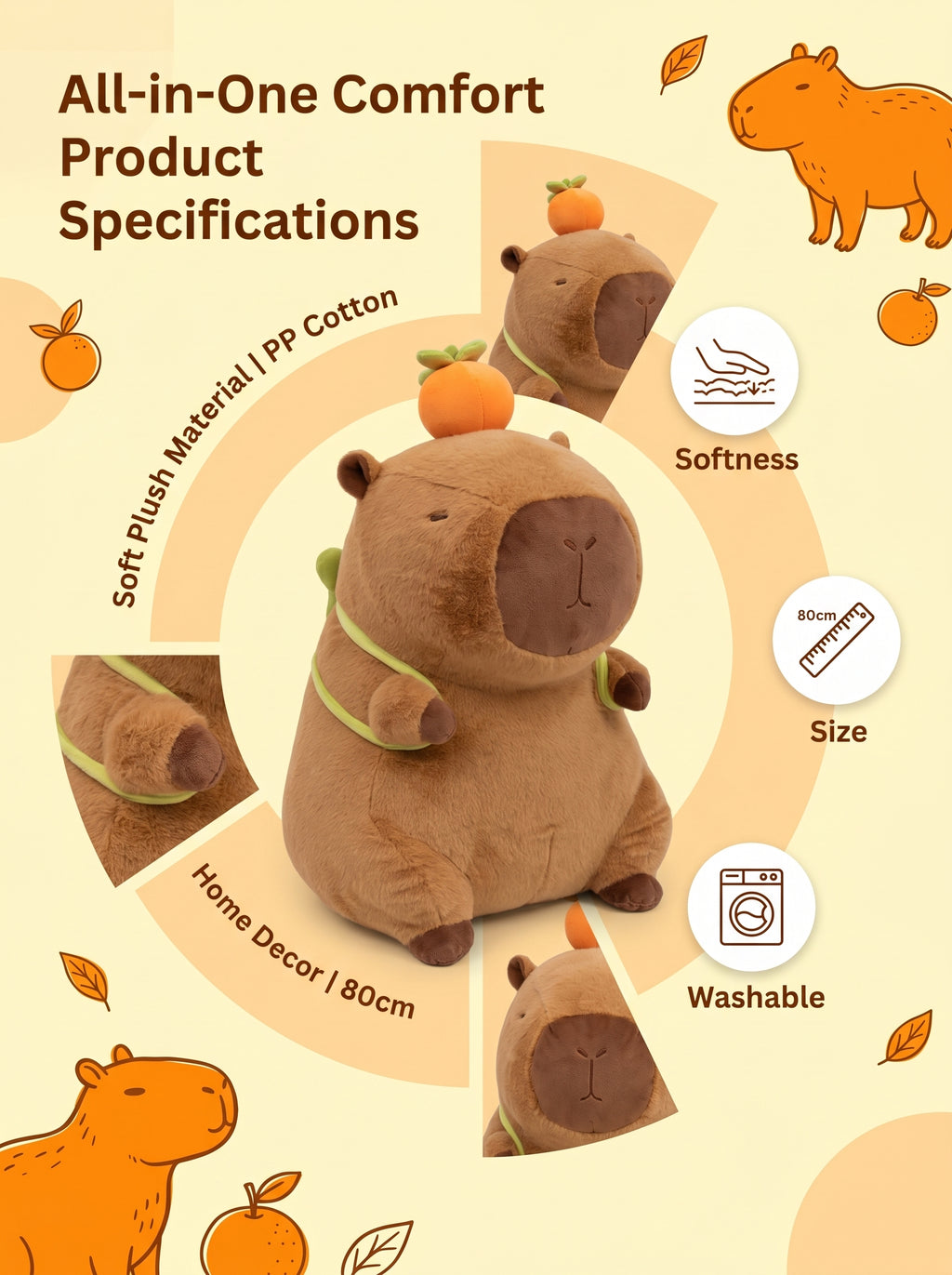 Super Soft Stuffed Animal Hug Pillow - Perfect Gift for Kids lifestyle view