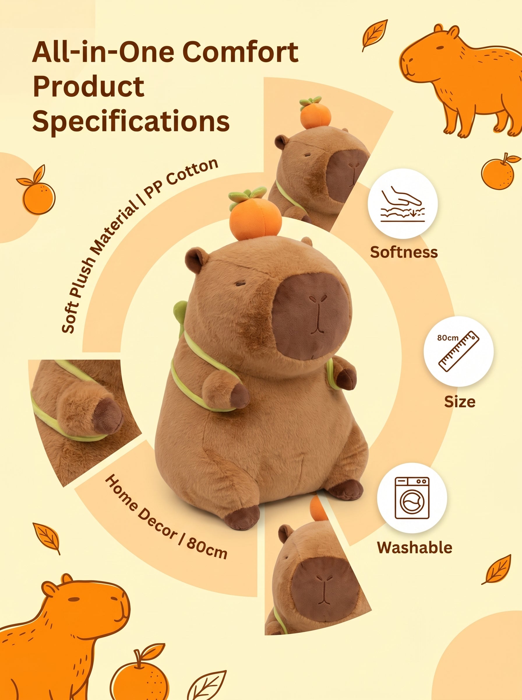 Super Soft Stuffed Animal Hug Pillow - Perfect Gift for Kids lifestyle view