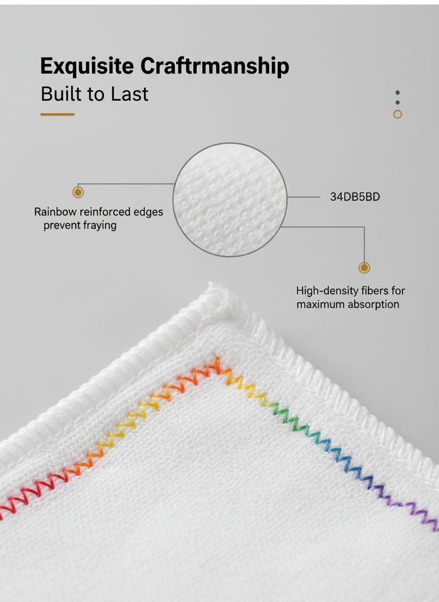 Reusable Microfiber Cleaning Cloths - Super Absorbent Dish Towels close-up view