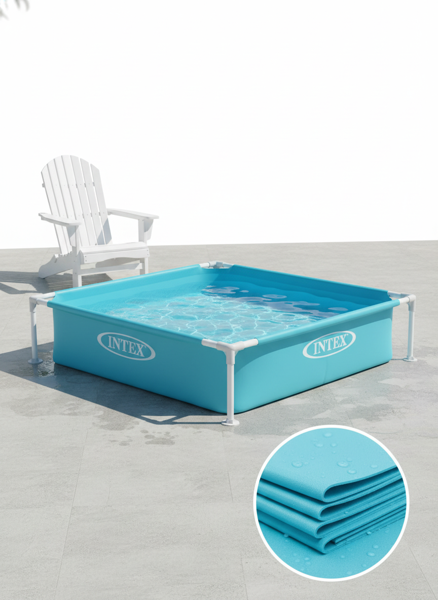 Intex Style Above Ground Pool - Easy Setup Backyard Family Pool detail view