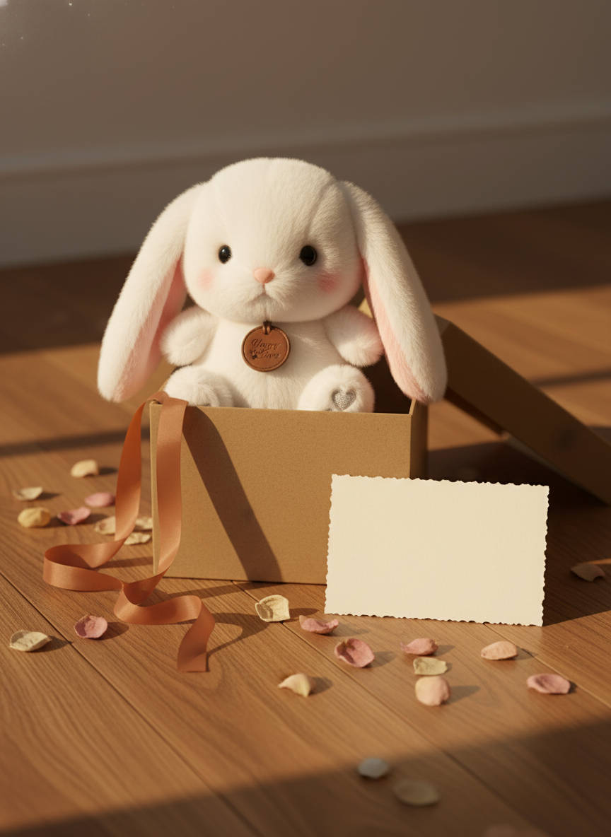 Cute Cozy Bunny Companion Plush Toy - Perfect Gift for All Ages close-up view