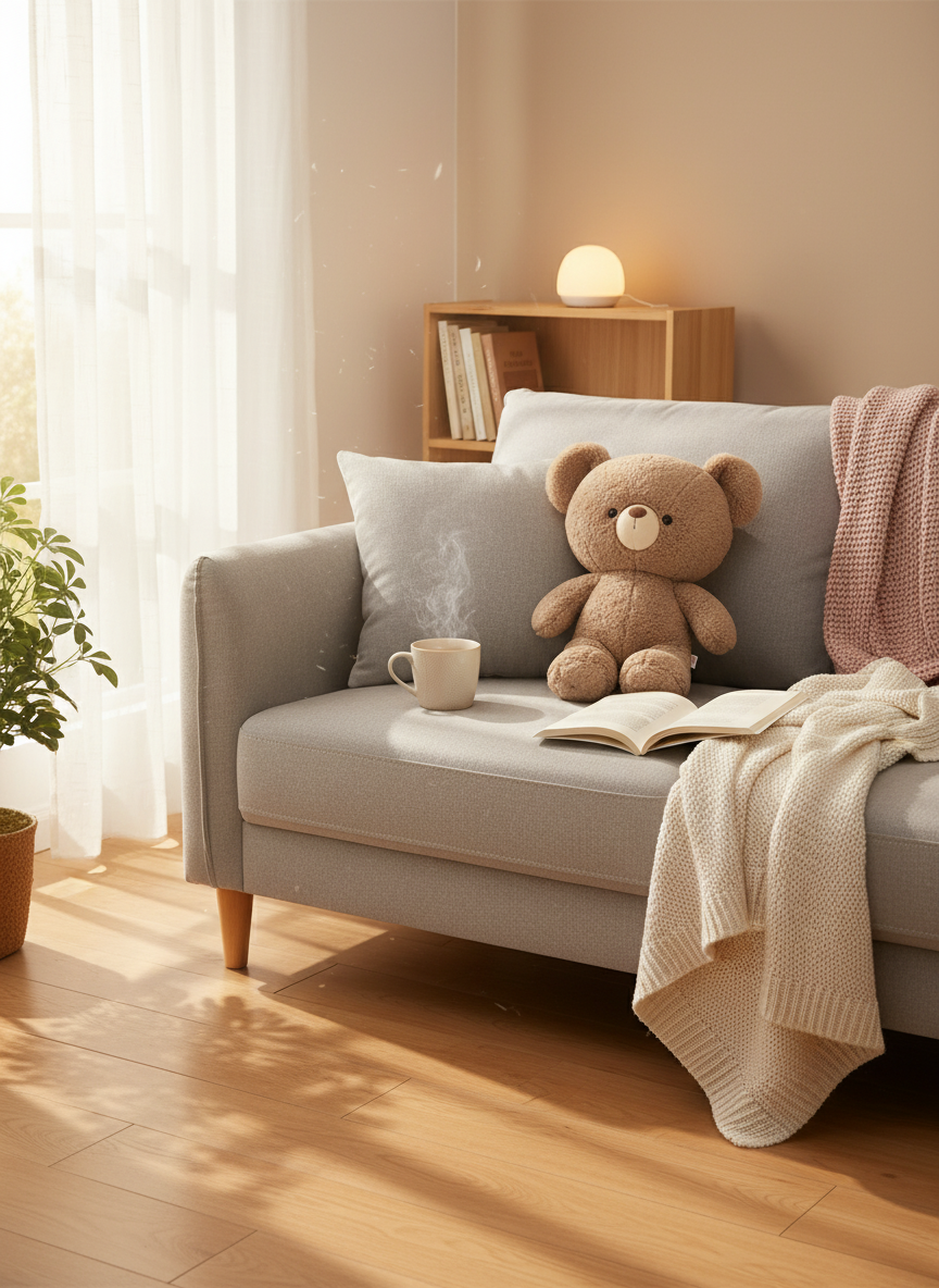 Cute Bow Teddy Bear Plush Toy - Perfect Birthday Gift detail view