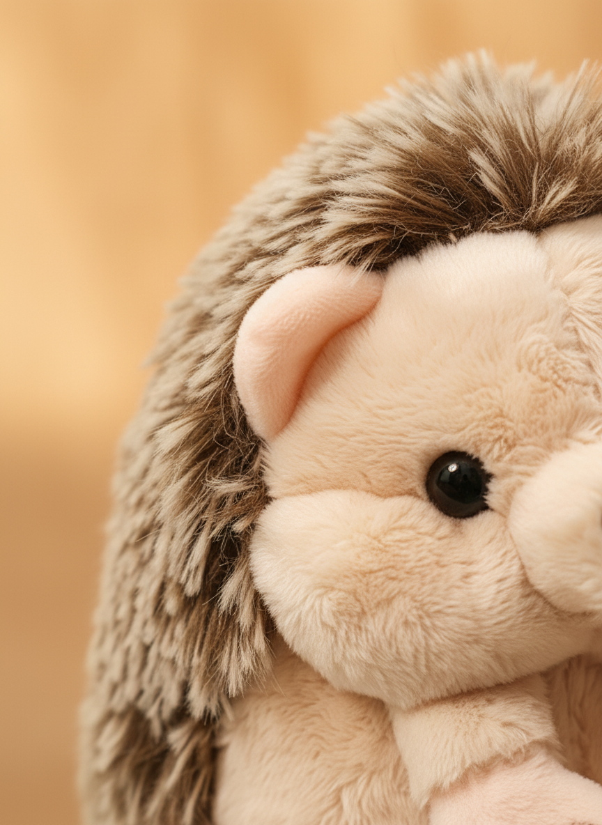 Kawaii Hedgehog Plushie Trio - Soft Stuffed Animal Set detail view