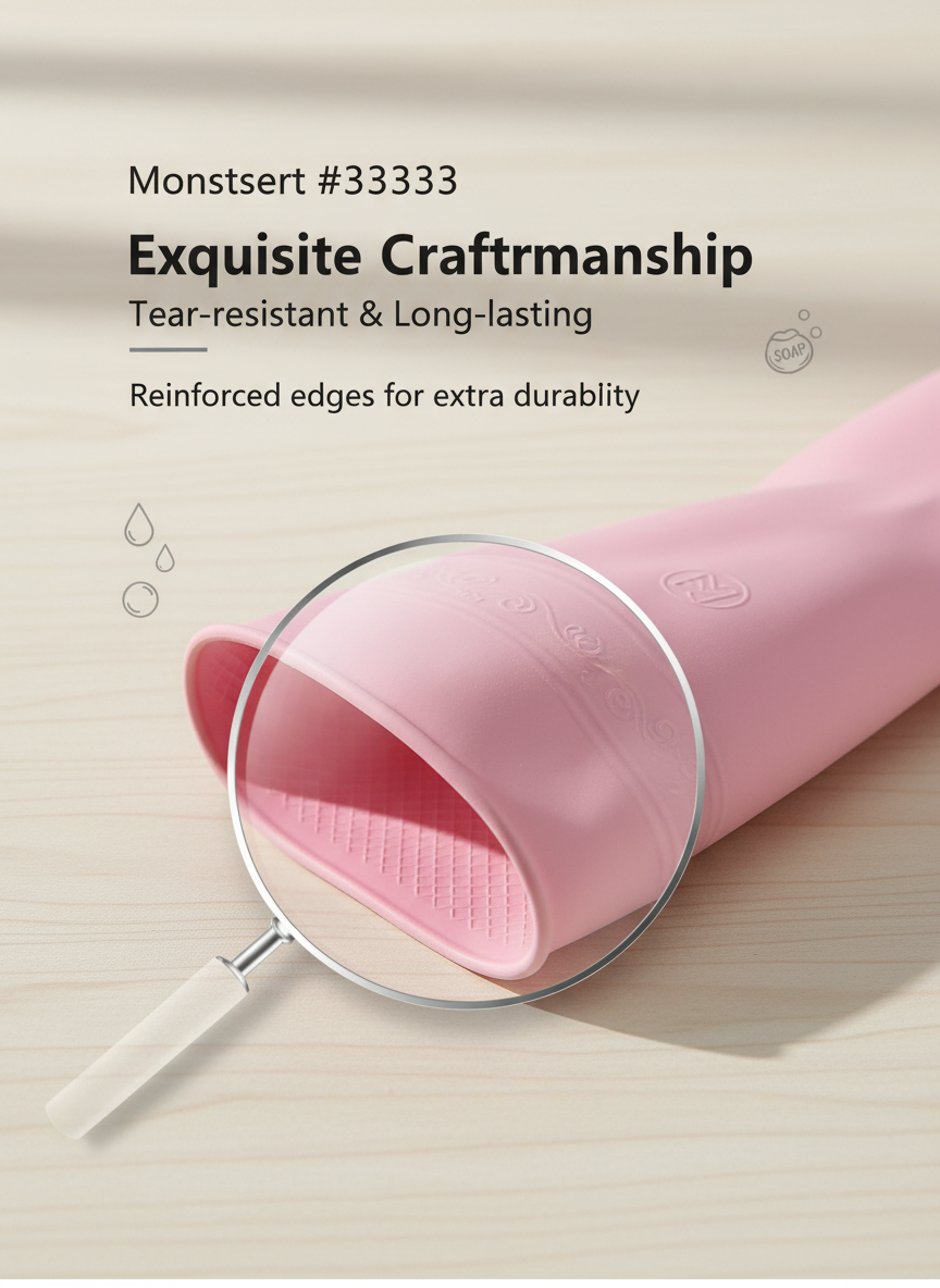 Reusable Kitchen Cleaning Gloves - Waterproof Non-Slip Rubber side view
