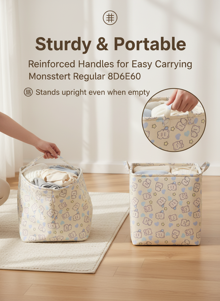 Cute Foldable Toy Storage Basket - Kids Nursery Organizer Bin lifestyle view