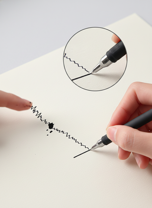 Black Gel Pens 0.5mm Fine Point - Smooth Writing Pen Set side view