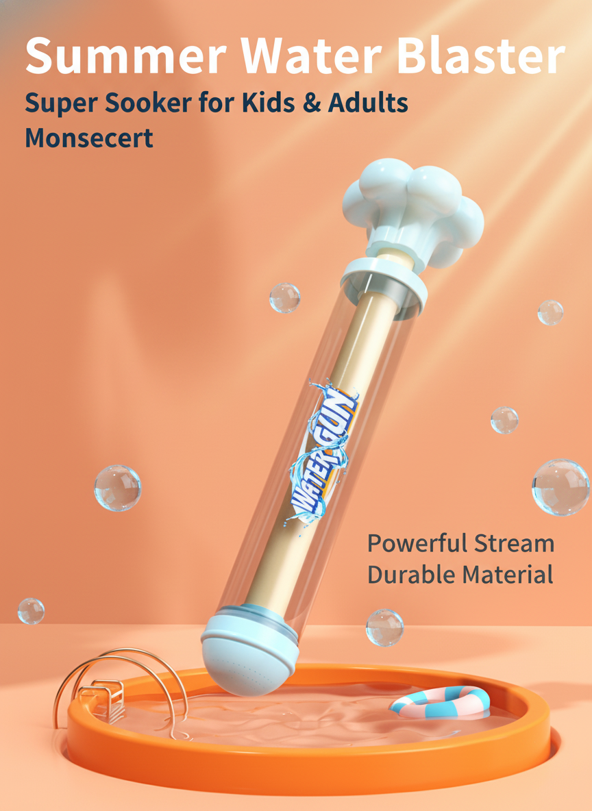 Kids Water Gun Toy - Leak-Proof Summer Water Blaster close-up view