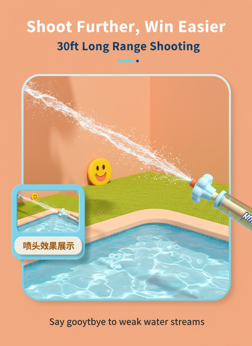 Kids Water Gun Toy - Leak-Proof Summer Water Blaster lifestyle view