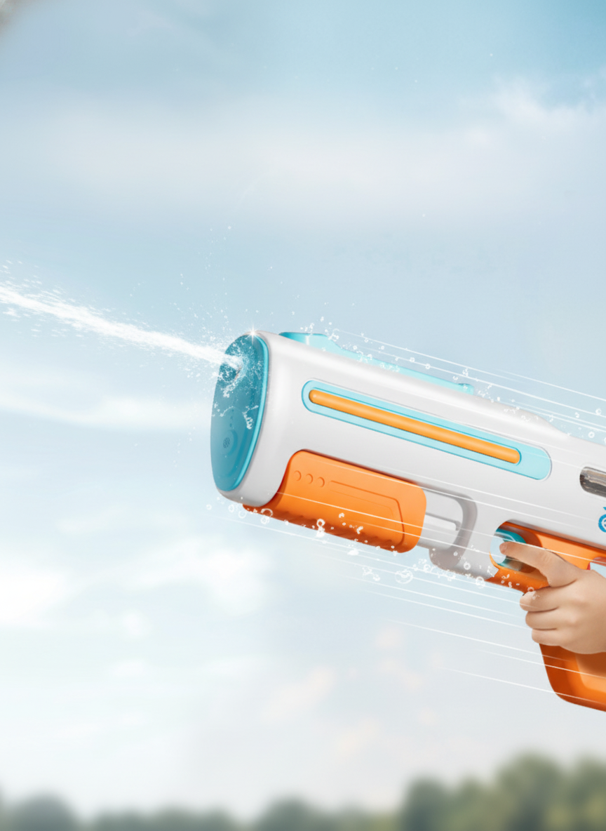 Automatic Electric Water Gun Toy - High Pressure Long Range Squirt Gun for Kids & Adults