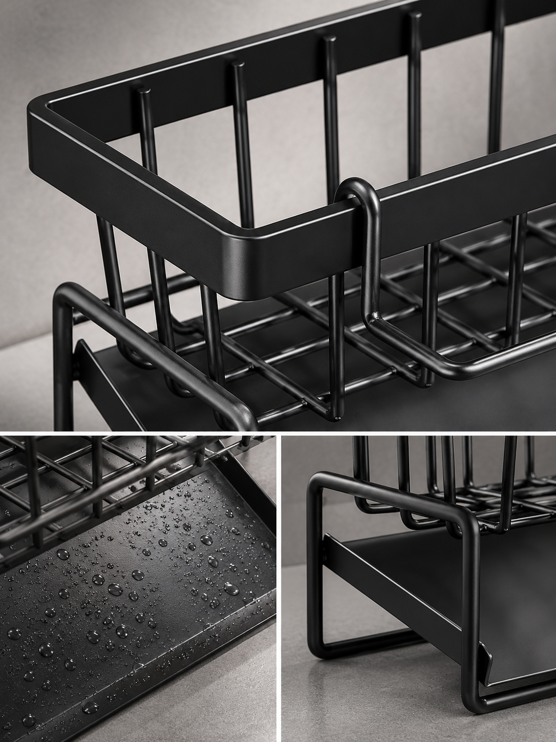 Over the Sink Dish Drying Rack – Expandable Kitchen Organizer with Utensil Holder