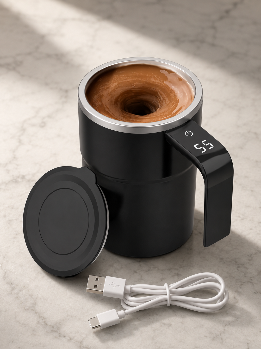 Self-Stirring Mug – Electric Auto Mixing Cup for Coffee, Tea & Protein Shakes