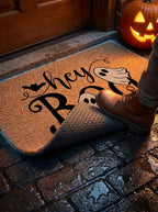Halloween Ghost Coir Door Mat – Hey Boo, 30x17 Inch