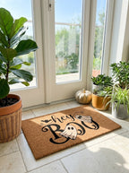 Halloween Ghost Coir Door Mat – Hey Boo, 30x17 Inch