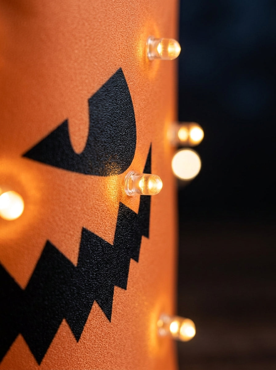 Halloween LED Light-Up Pumpkin Candy Bags – Set of 3, Trick or Treat Tote Buckets