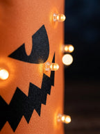 Halloween LED Light-Up Pumpkin Candy Bags – Set of 3, Trick or Treat Tote Buckets