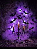 3D Halloween Bat Wall Stickers with LED Lights – Set of 12, Spooky Window & Wall Decor