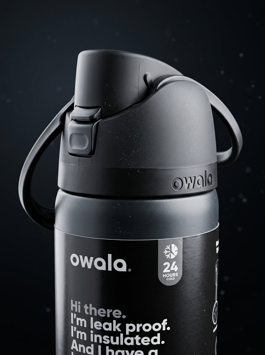 Owala FreeSip 32oz Insulated Stainless Steel Tumbler – Flip Straw Travel Water Bottle with Leak-Proof Lock Lid