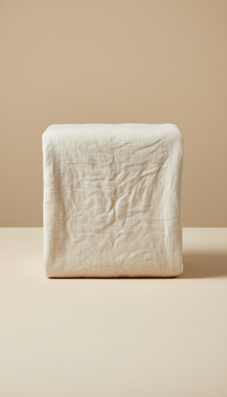 Cream Linen Soft Throw Blanket