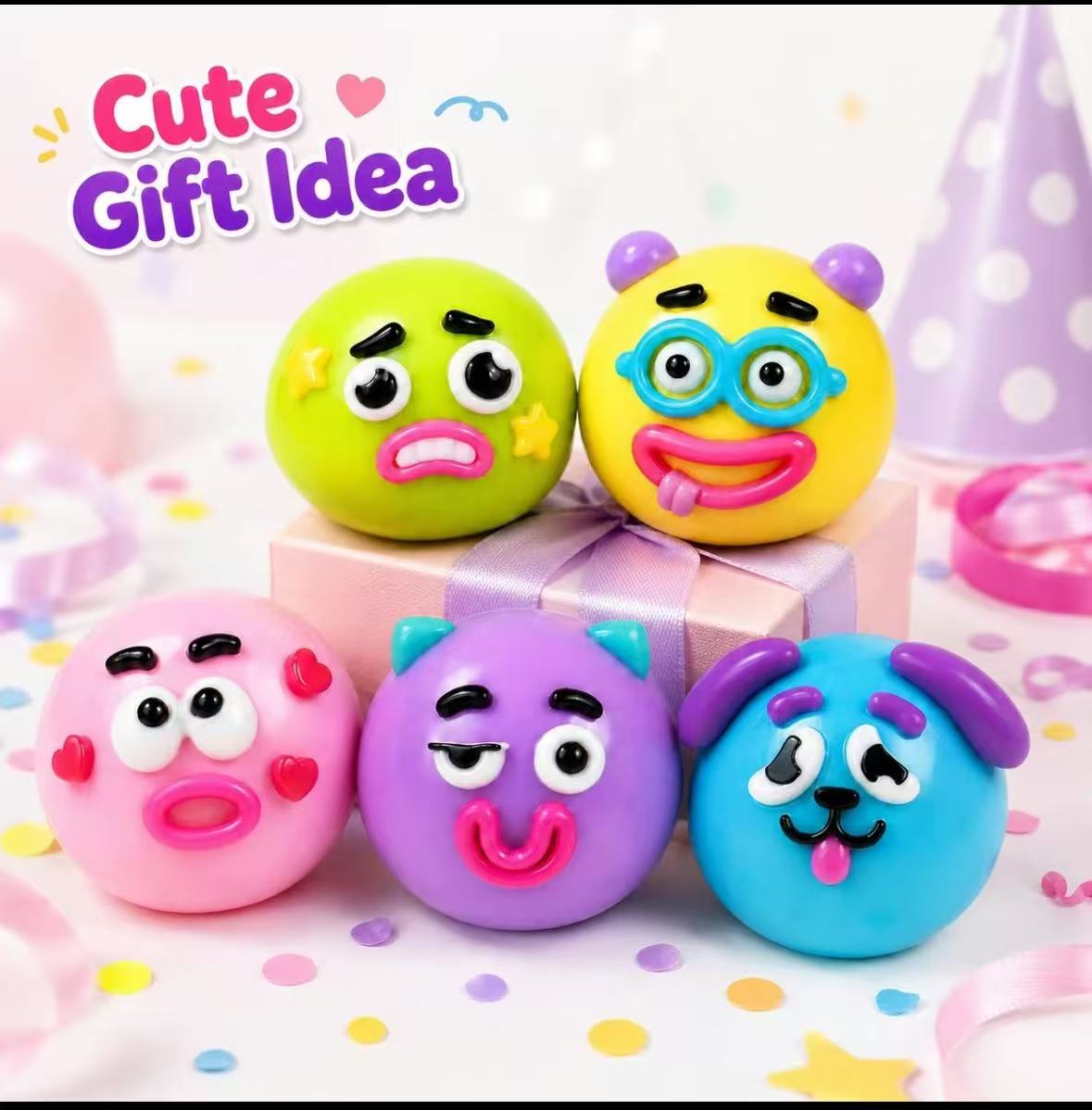 Funny Face Stress Relief Squeeze Balls — 5 Styles | Lumoora