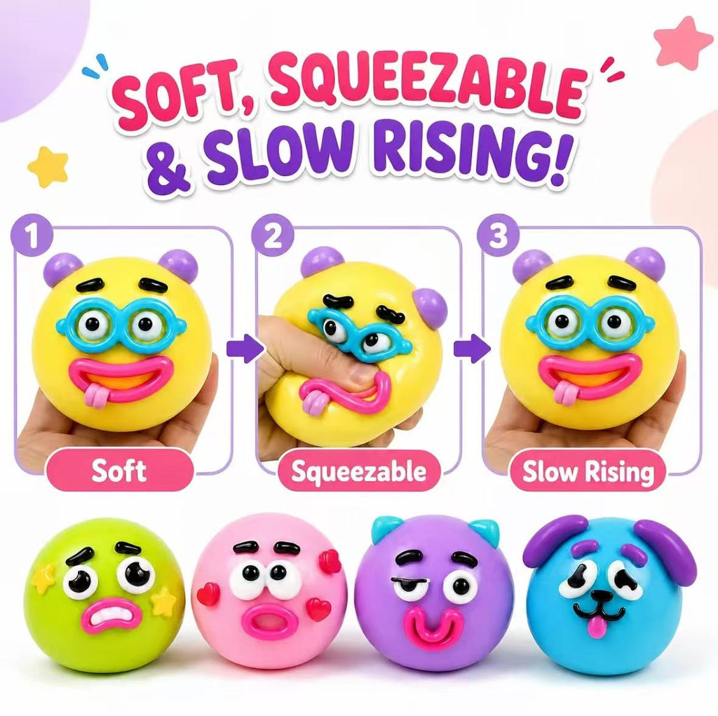 Funny Face Stress Relief Squeeze Balls — 5 Styles | Lumoora
