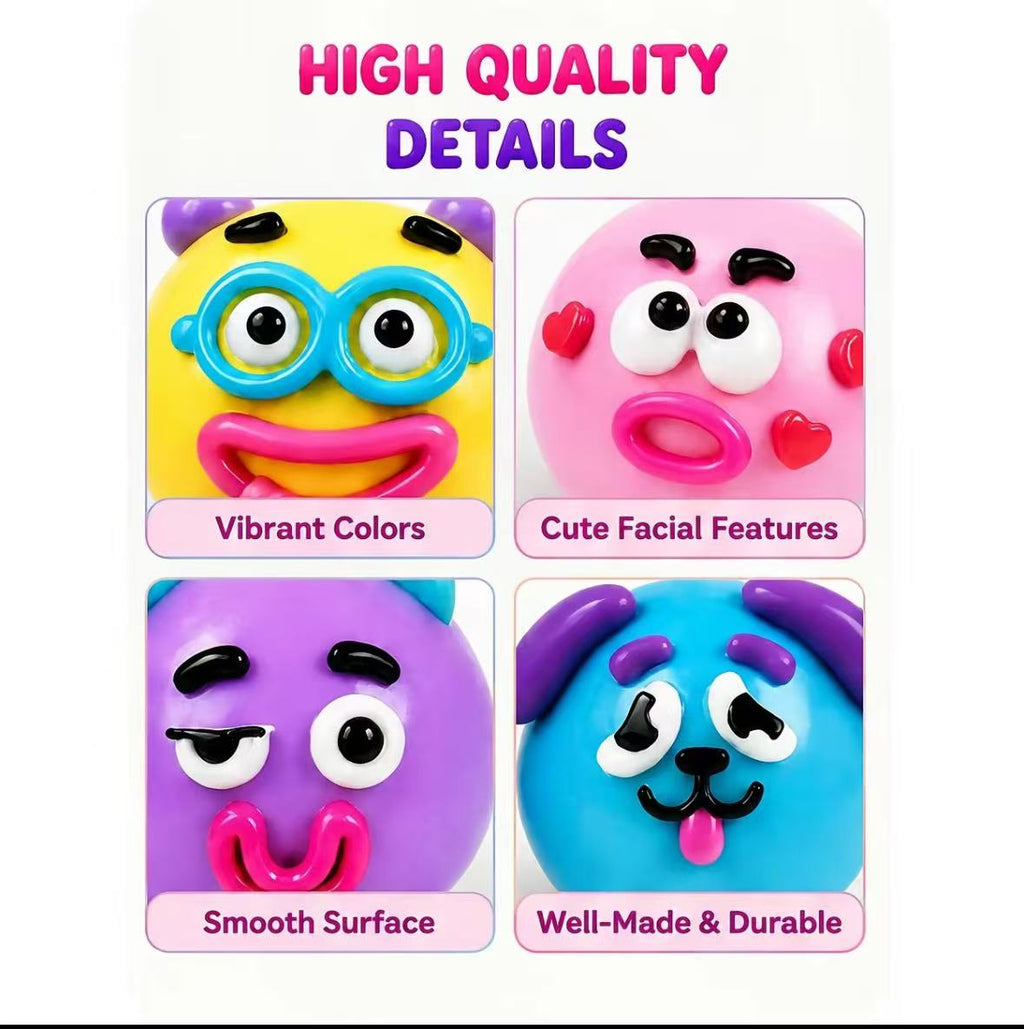 Funny Face Stress Relief Squeeze Balls — 5 Styles | Lumoora