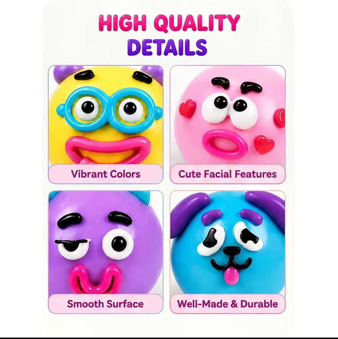 Funny Face Stress Relief Squeeze Balls — 5 Styles | Lumoora