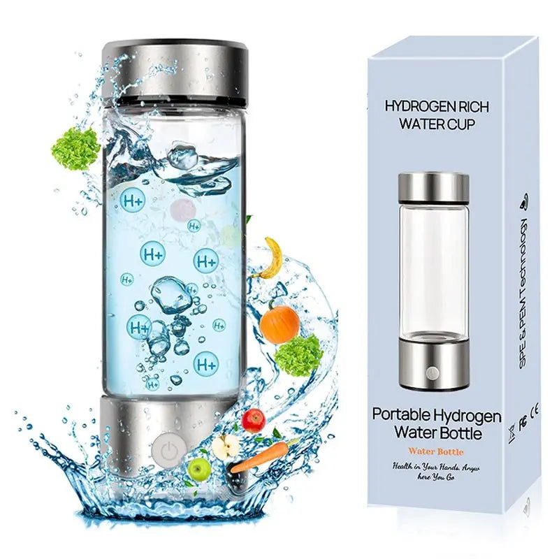Portable Hydrogen Rich Water Bottle - SPE/PEM Technology Rechargeable Hydrogen Water Generator