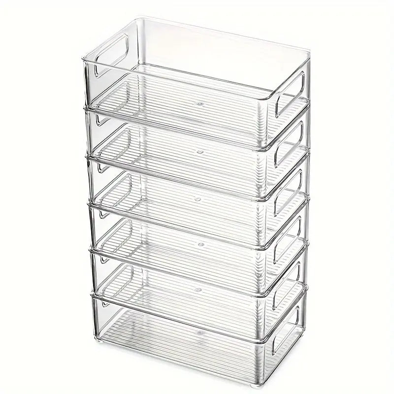 Clear Refrigerator Organizer Bins – BPA-Free Stackable Fridge Storage Containers
