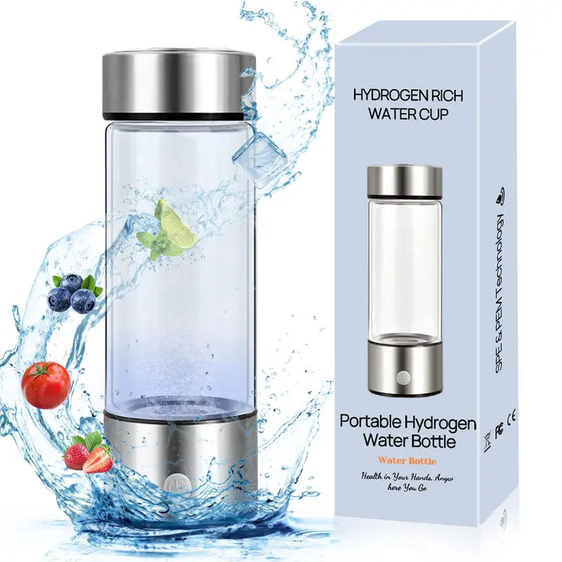 Portable Hydrogen Rich Water Bottle - SPE/PEM Technology Rechargeable Hydrogen Water Generator