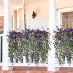 UV-Resistant Artificial Hanging Flowers Set of 2 – Outdoor Porch & Patio Decor